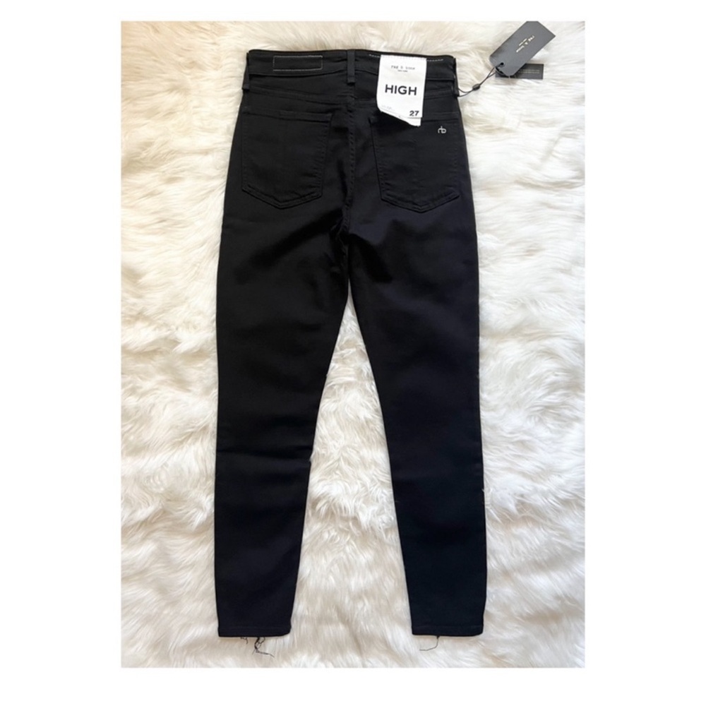 New! RAG & BONE Nina High Rise Distressed Hem Skinny Jeans - Picture 6 of 9